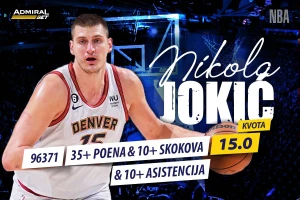 Jokić igra u evropskom prajm-tajmu, specijal na AdmiralBet! Ili ste raspoloženi za bratski derbi u Turskoj?